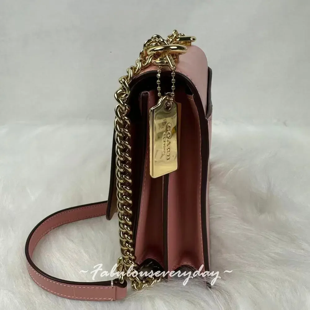 Coach Klare Crossbody Bag In Calf Leather/Gold/Pink Petal CBI97 NWT